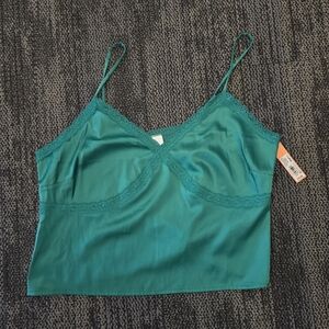 NWT Colsie Women's Cami Lounge Top Satin Lace SIZE XL